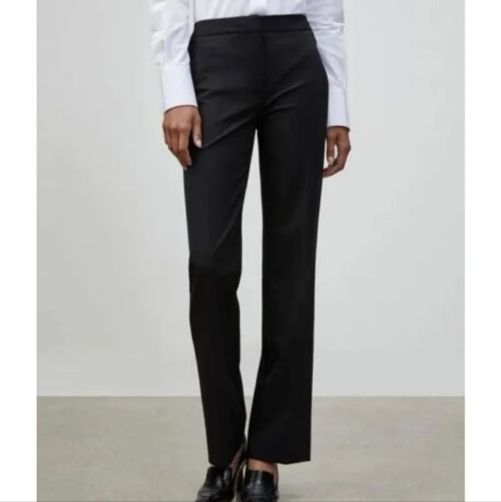 LAFAYETTE 148 New York Straight Leg Black Trouser Pants